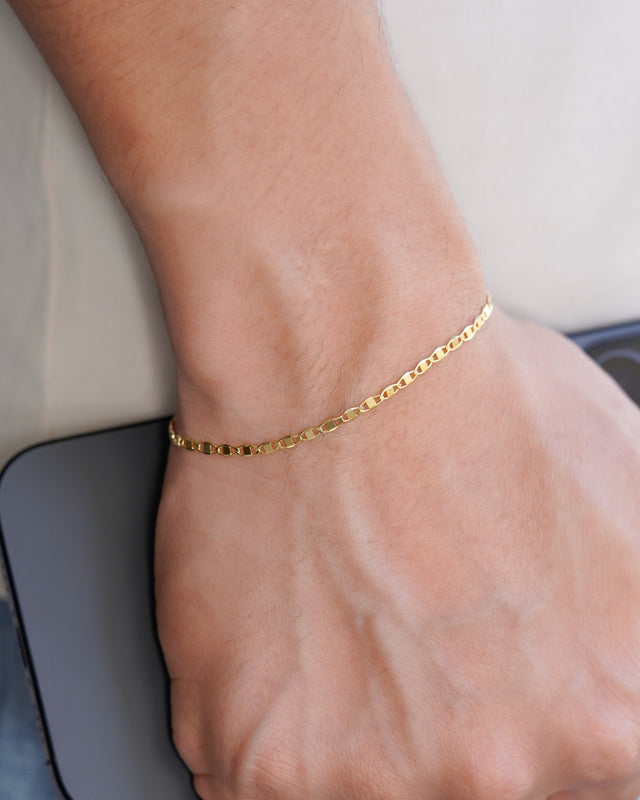 PULSERA ESCALERA PLANA 2MM 18CM