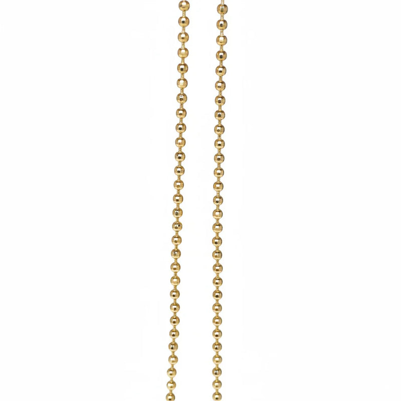 CADENA MILITAR DORADA DIAMANTADA 4MM 45CM