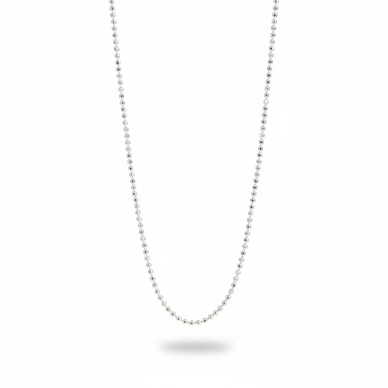 CADENA PLATA ITA MILITAR ALBA 45CM