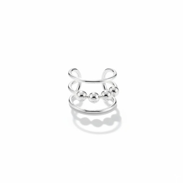 A EARCUFF BALINES TWO LINE PLATA