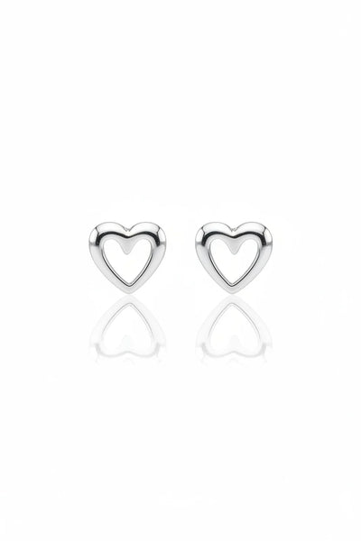 A TOPO SILUETA CORAZON PLATA ITALY