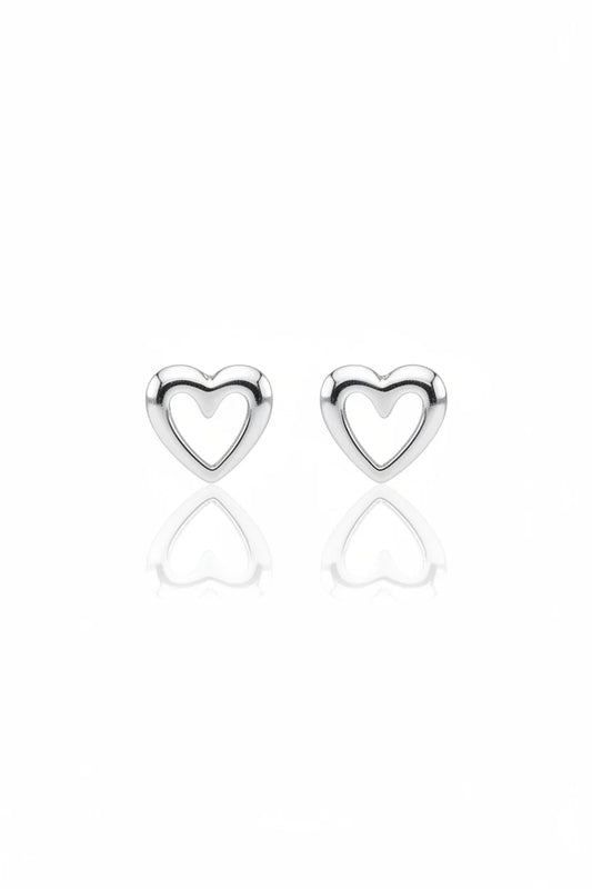 A TOPO SILUETA CORAZON PLATA ITALY