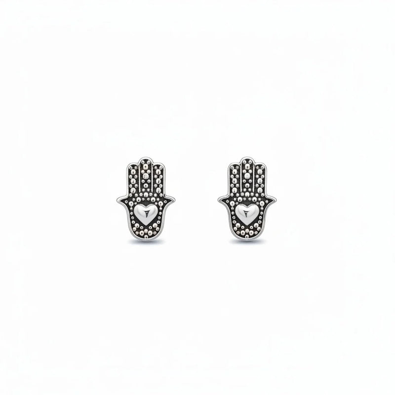 A TOPO MANO HAMSA LOVE 1CM PLATA ITALY