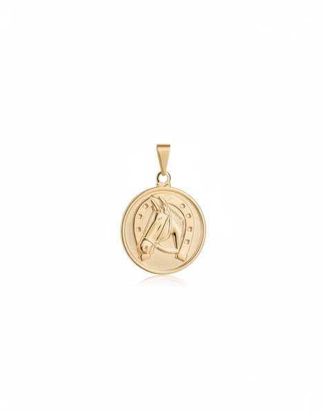 DIJE MEDALLA HERR CABALLO GOLD 1.7CM