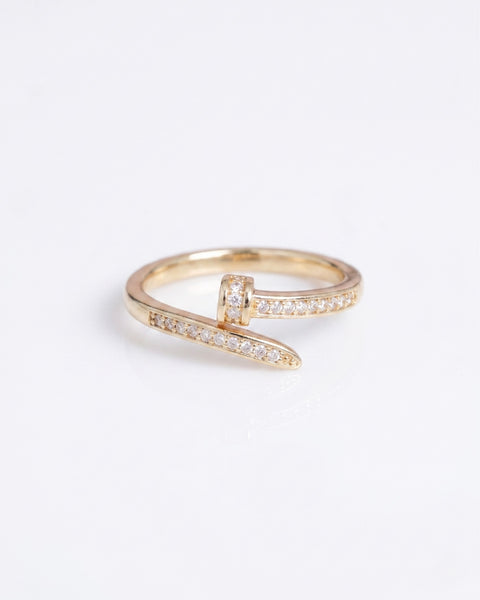 ANILLO CLAVOS CART AJUSTABLE CRISTAL