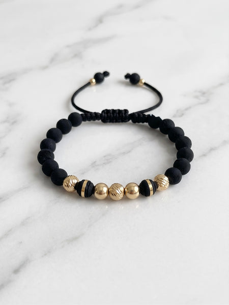BRAZALETE ONYX 6MM NEGRO