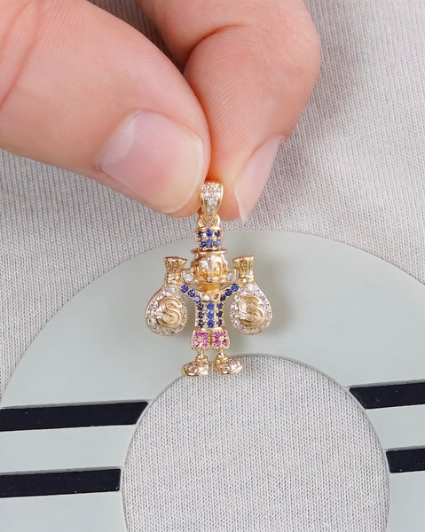 DIJE LUCKY FORTUNA TIO BOLSAS DINERO 1.9CM