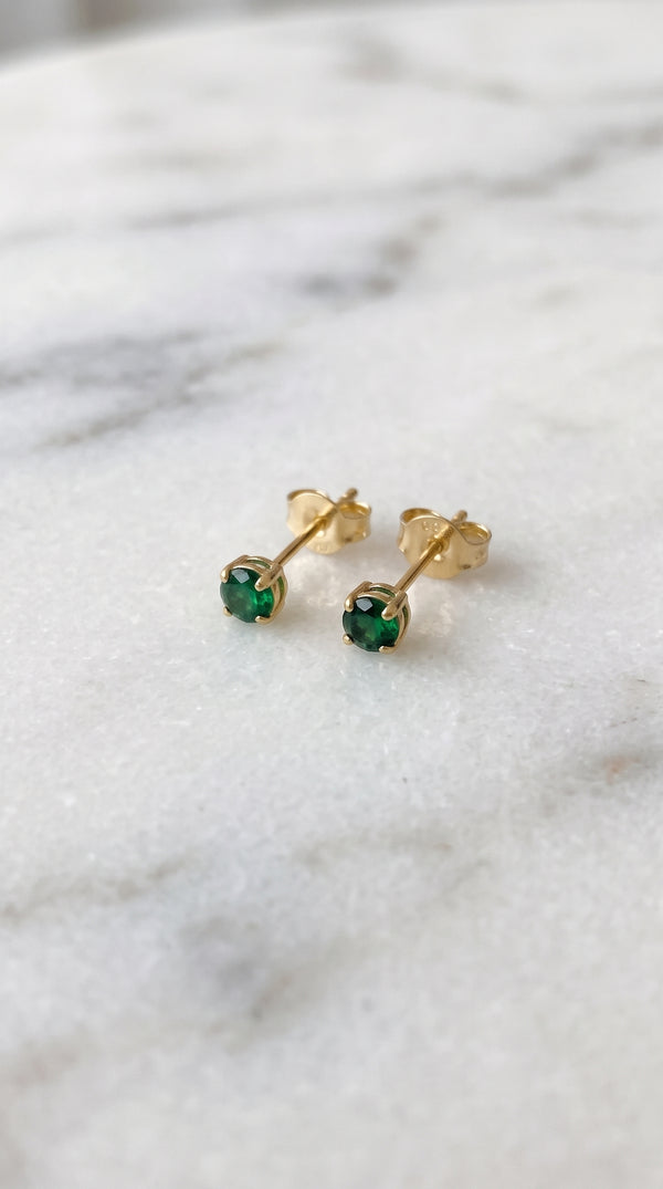 Topo circón verde esmeralda 3mm