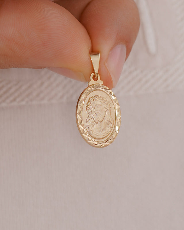 DIJE SAGRADO ROSTRO DIAMANTADO 2CM