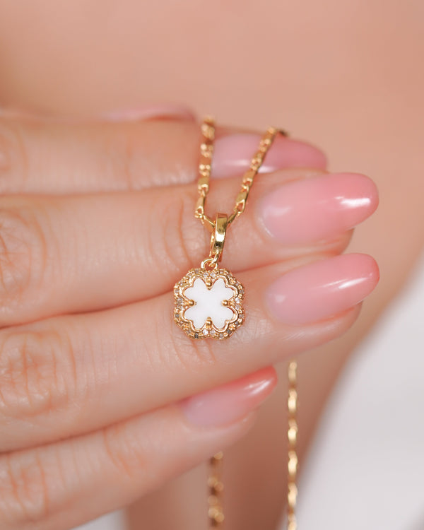 DIJE TREBOL LUXE BLANCO