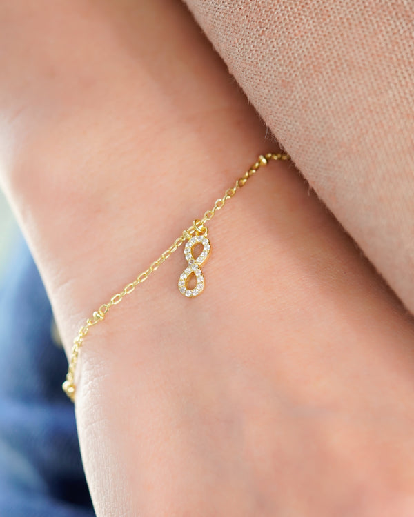 PULSERA INFINITO CIRCONIAS 16+3CM
