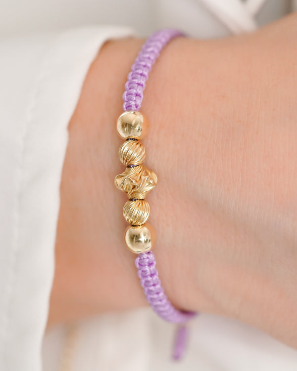BRAZALETE PURPLE MAJESTY MACRAME 5MM-6MM