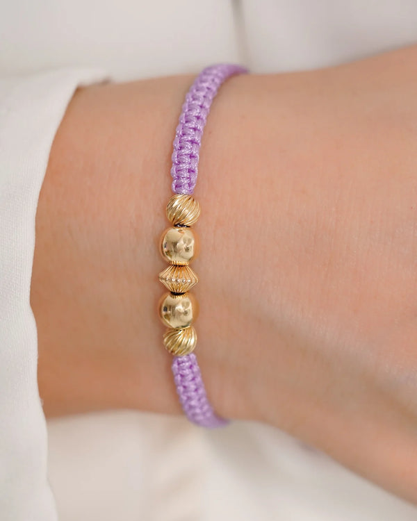 BRAZALETE VIOLET MACRAME 5MM-6MM