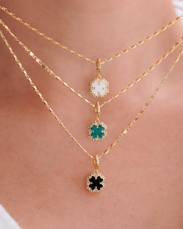 SET TREBOL GOLD (Cadena + Dije )
