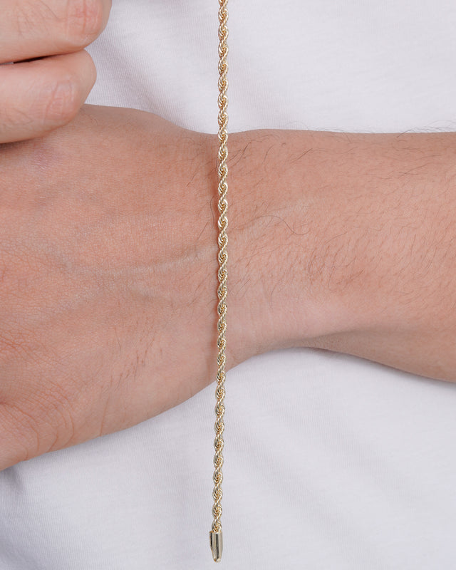 PULSERA LAZO ORO 3MM 20CM