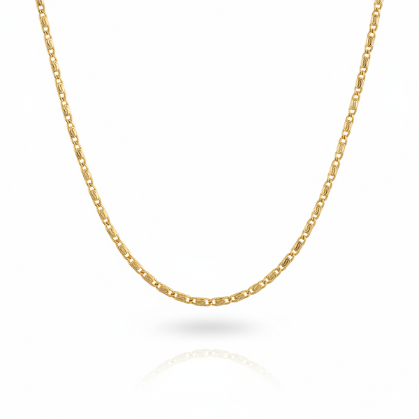 CADENA RUSTICA CARACOL 4MM 60CM