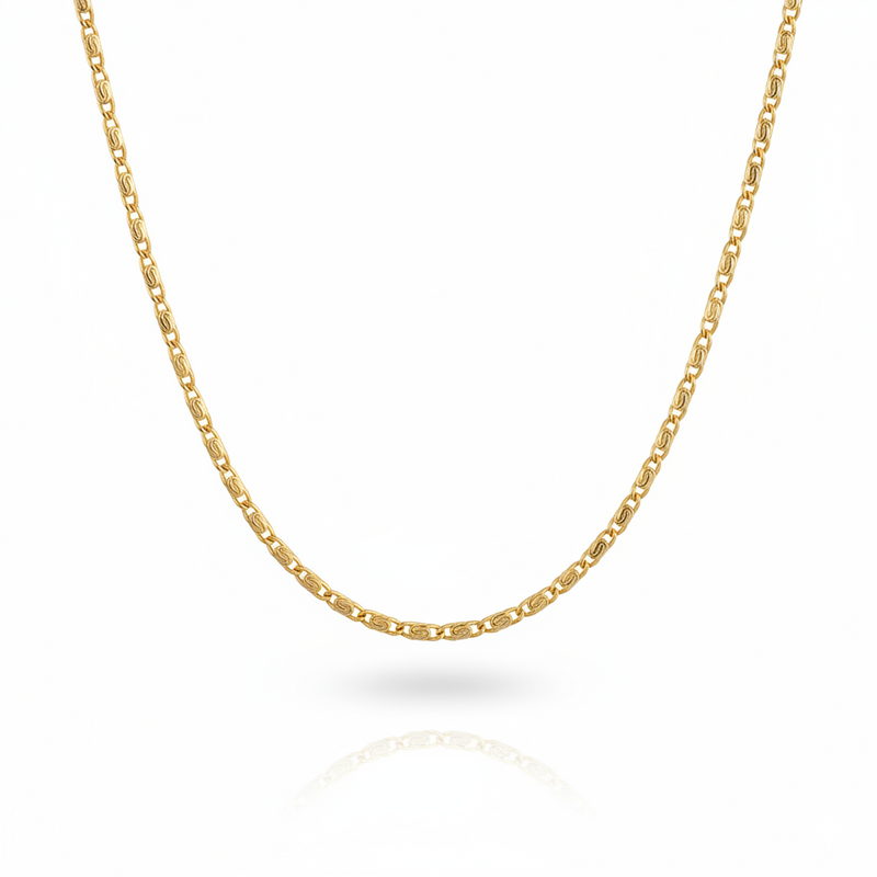 CADENA RUSTICA CARACOL 4MM 60CM