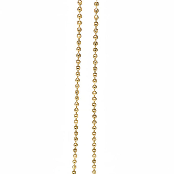 CADENA MILITAR DORADA DIAMANTADA 4MM 45CM