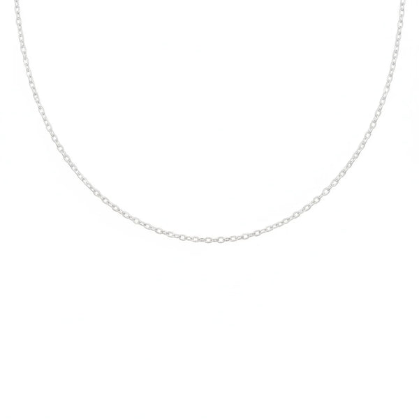 CADENA AROS 1X1 45CM PLATA ITA