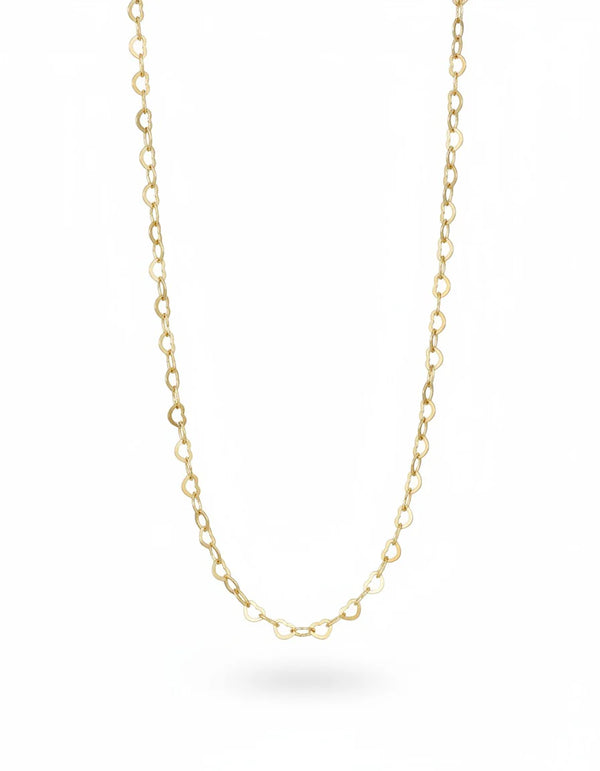 GARGANTILLA PLATA L CORAZONES 3MM 40CM