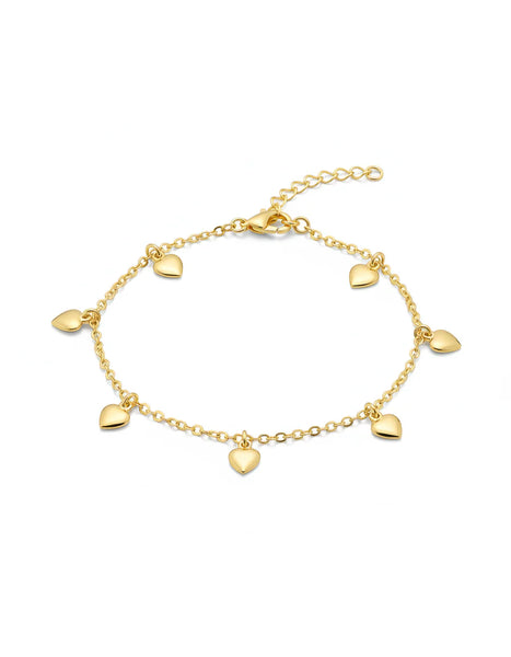 TOBILLERA AROS CORAZONES 25CM