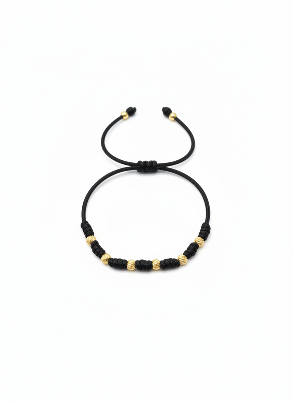 BRAZALETE 7 NUDOS PROTECCIÓN NEGRA