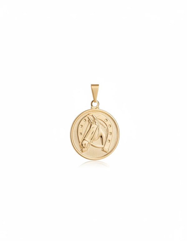 DIJE MEDALLA HERR CABALLO GOLD 1.7CM