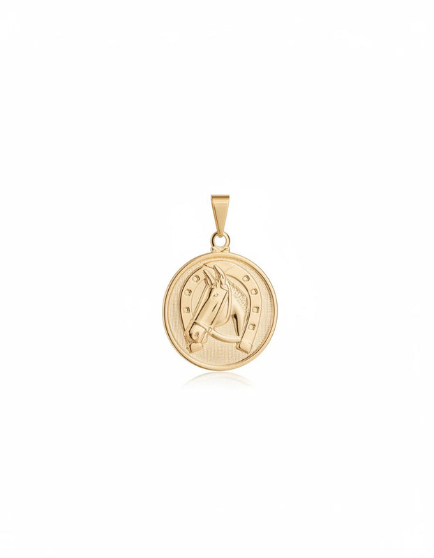 DIJE MEDALLA HERR CABALLO GOLD 1.7CM