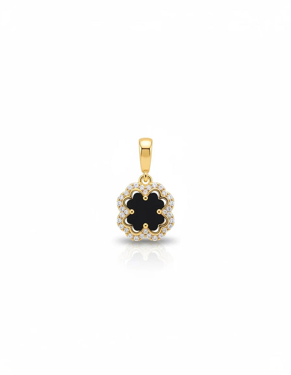 DIJE TREBOL LUXE NEGRO