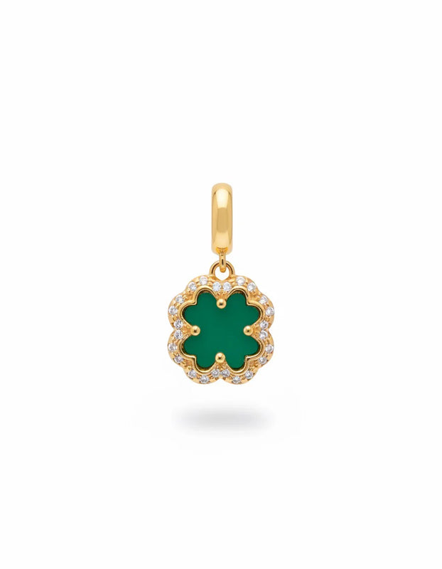 DIJE TREBOL LUXE VERDE ESMERALDA
