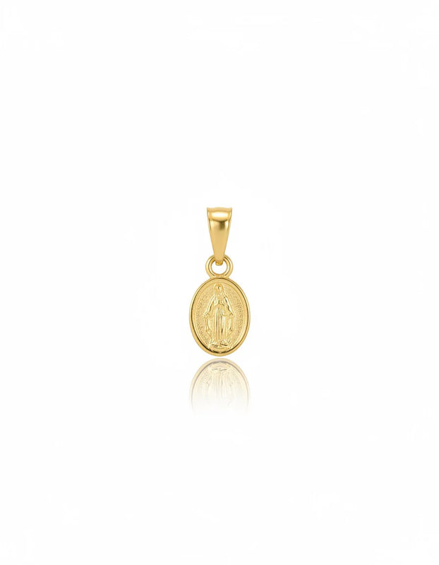 DIJE MINI MILAGROSA CONCAVA ED GOLD 1CM