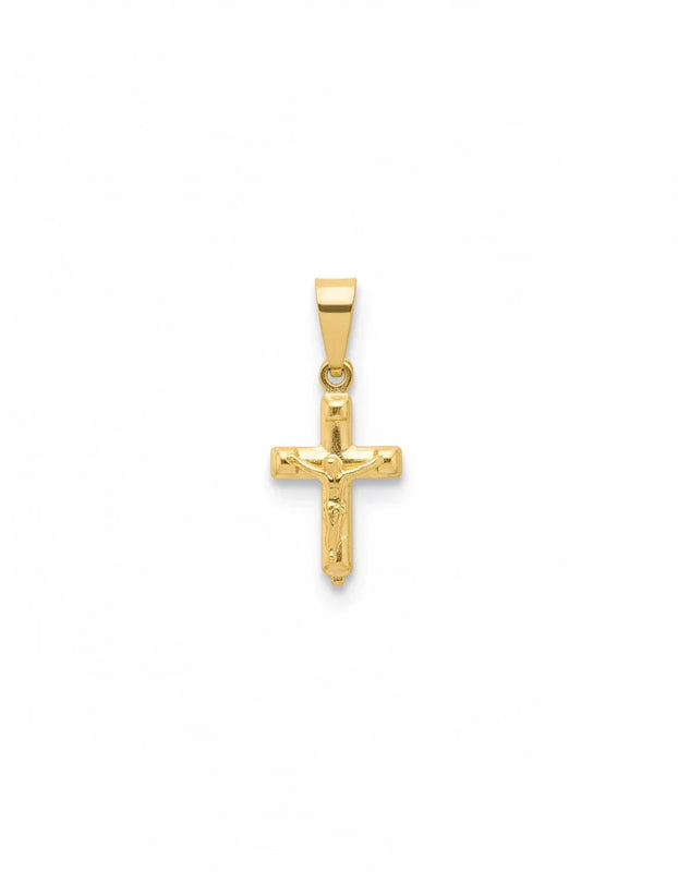 DIJE MINI CRISTO MADERO ED GOLD 1.7CM
