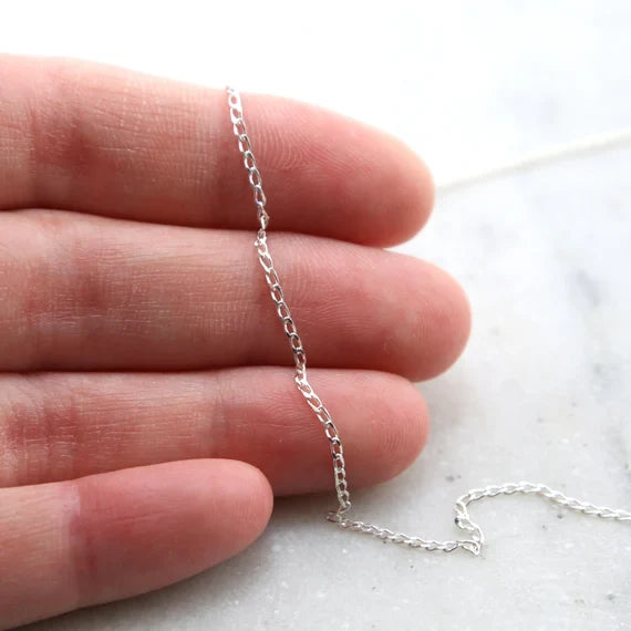 CADENA 1X1 60CM PLATA ITA