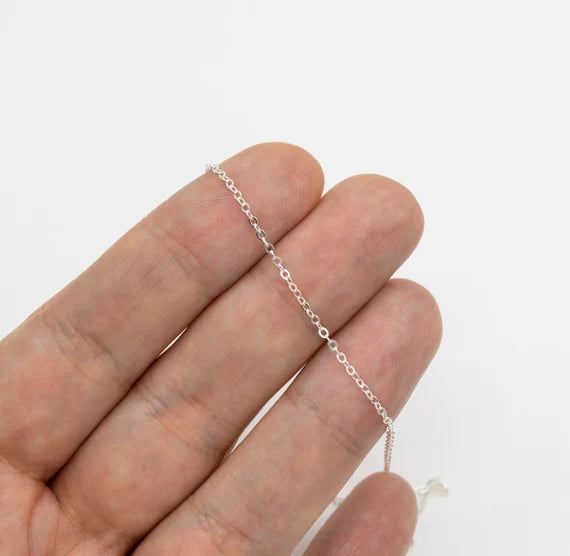 CADENA AROS 1X1 45CM PLATA ITA