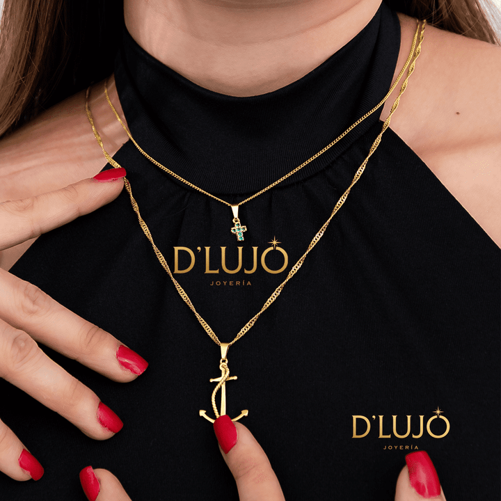 Dije Ancla grande dlujo-joyeria