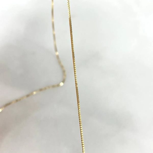 CADENA PLATA L VENECIANA 1MM 45CM