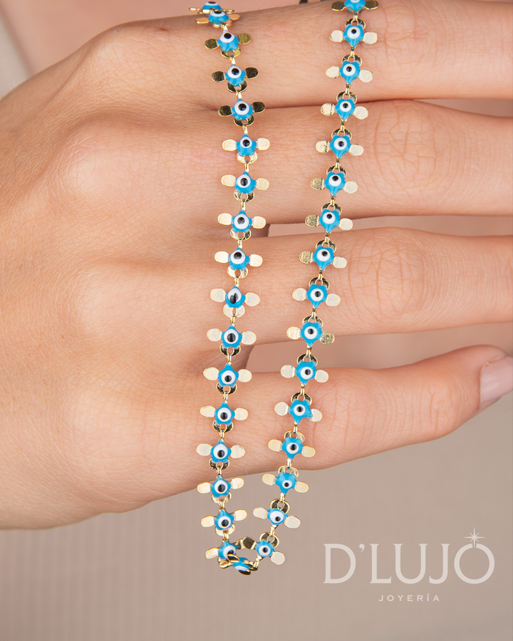 Gargantilla ojo turco 40cm dlujo-joyeria